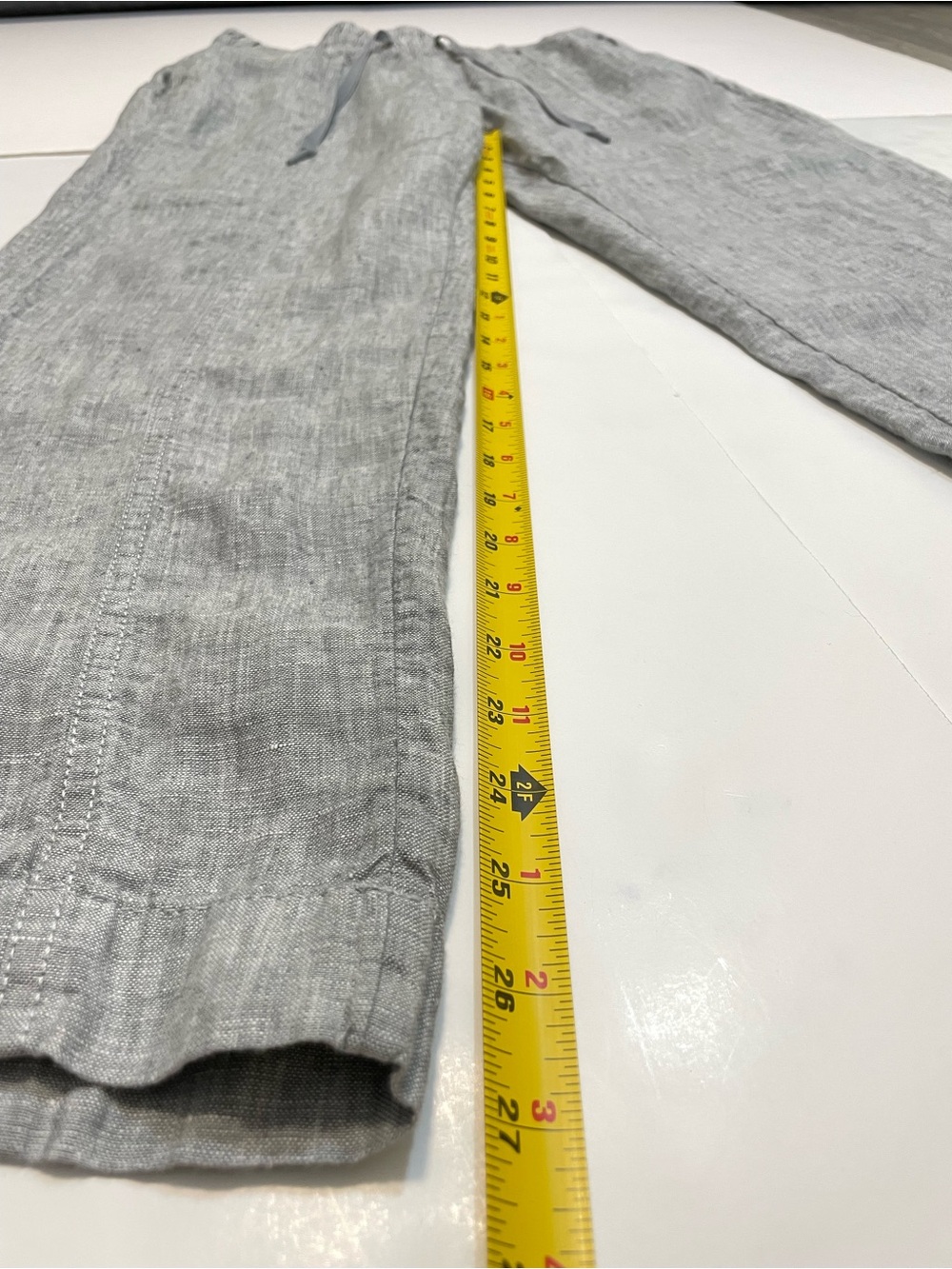 Athleta Bali 100% Linen Gray Women’s Ankle Pants Size S - Picture 4 of 11